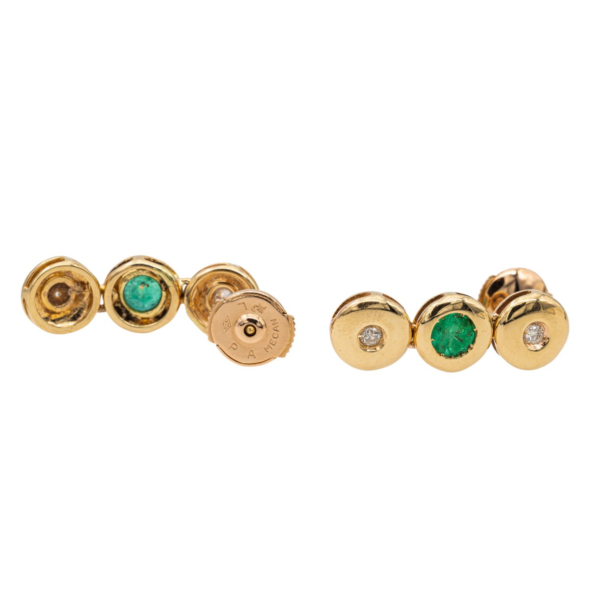 Boucles d'oreilles Pendantes Or jaune Emeraude - Castafiore