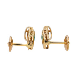 Boucles d'oreilles Pendantes Or jaune Emeraude - Castafiore