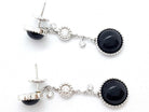 Boucles d'oreilles Pendantes SUSIE OTÉRO en or blanc, onyx et diamants - Castafiore