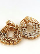 Boucles d'oreilles Pendants en or jaune et diamants - Castafiore