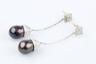 Boucles d'oreilles perles diamant en or blanc 18 carats - Castafiore