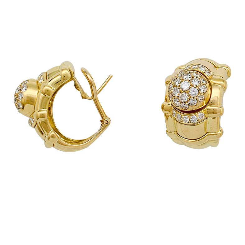 Boucles d'oreilles PIAGET "Tanagra" en or jaune et diamants - Castafiore