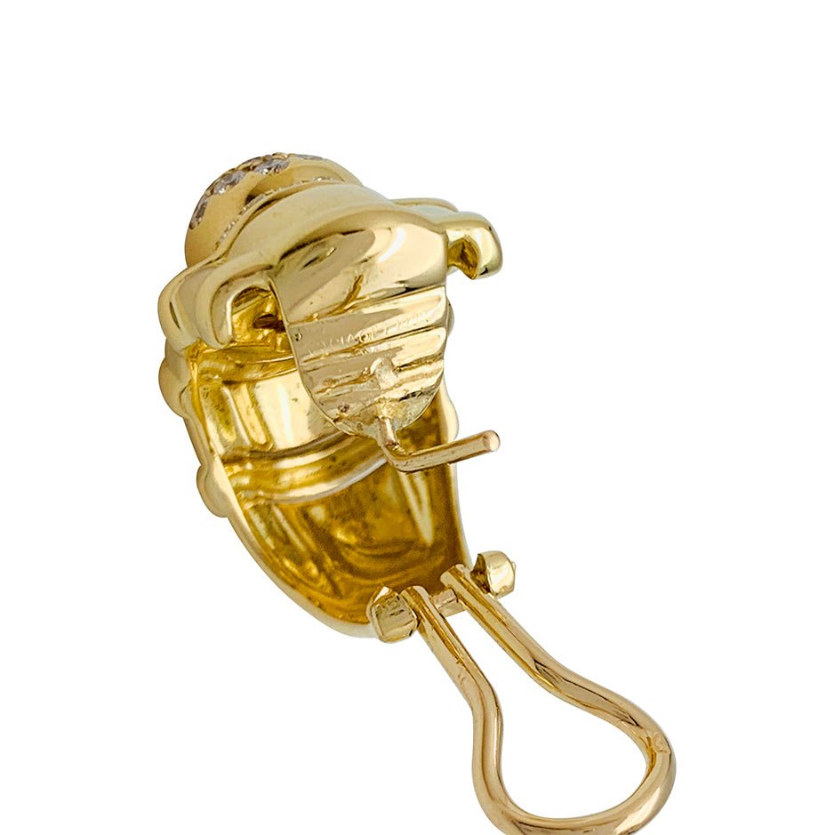Boucles d'oreilles PIAGET "Tanagra" en or jaune et diamants - Castafiore