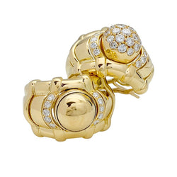 Boucles d'oreilles PIAGET "Tanagra" en or jaune et diamants - Castafiore