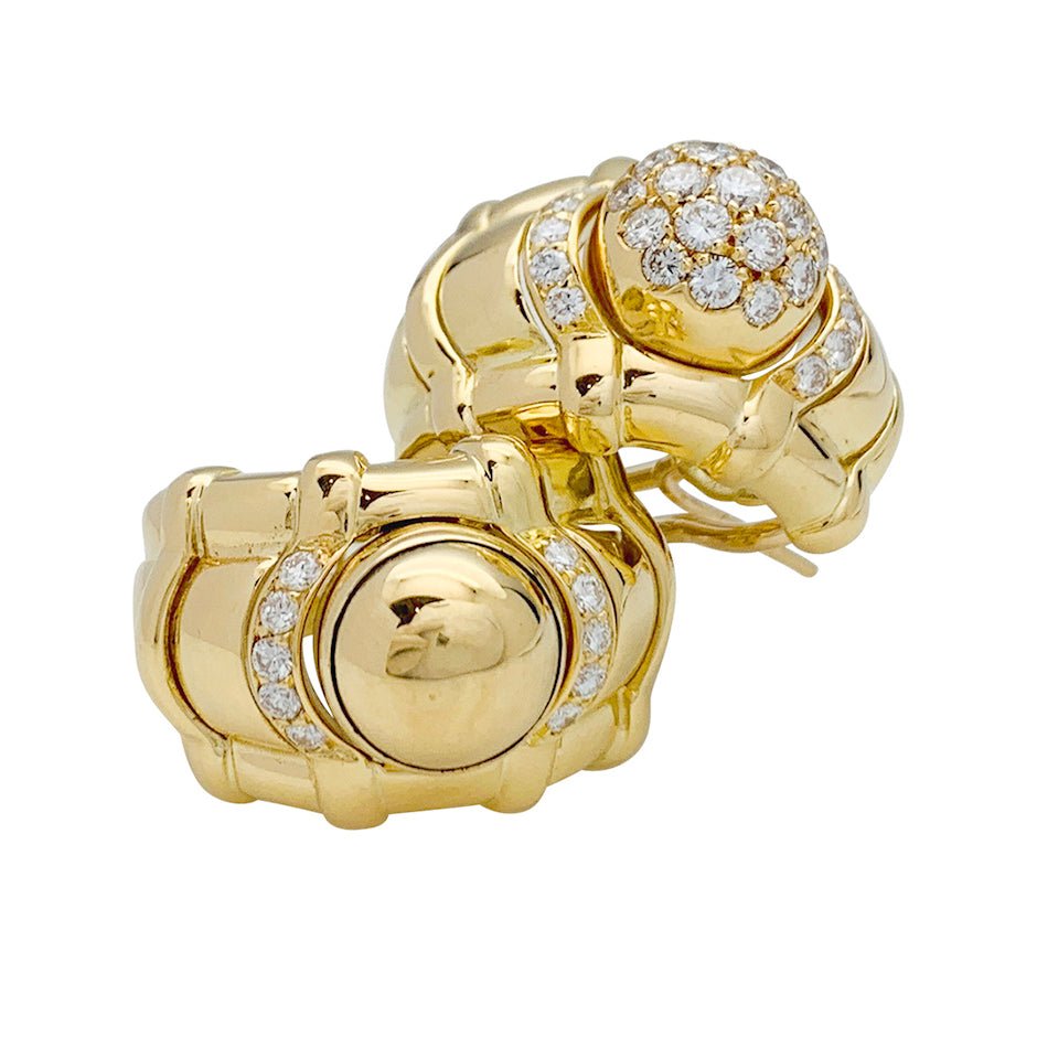 Boucles d'oreilles PIAGET "Tanagra" en or jaune et diamants - Castafiore