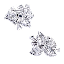 Boucles d'oreilles, platine, diamants - Castafiore