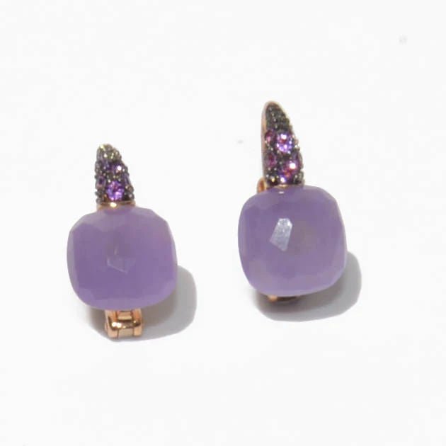 Boucles d'oreilles Pomellato capri en jade lilas - Castafiore