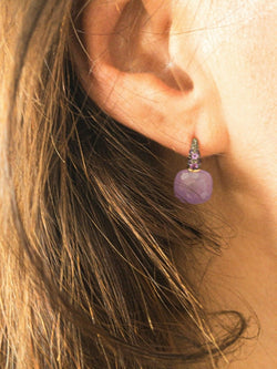 Boucles d'oreilles Pomellato capri en jade lilas - Castafiore