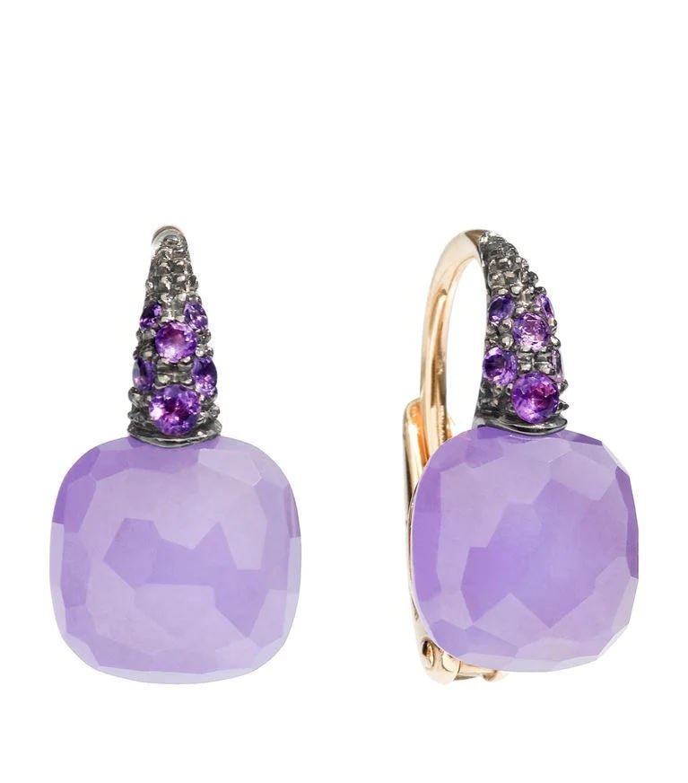 Boucles d'oreilles Pomellato capri en jade lilas - Castafiore