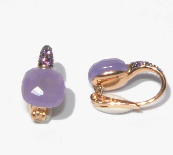 Boucles d'oreilles Pomellato capri en jade lilas - Castafiore