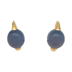 Boucles d'oreilles Pomellato, "Luna", or rose et calcédoine - Castafiore