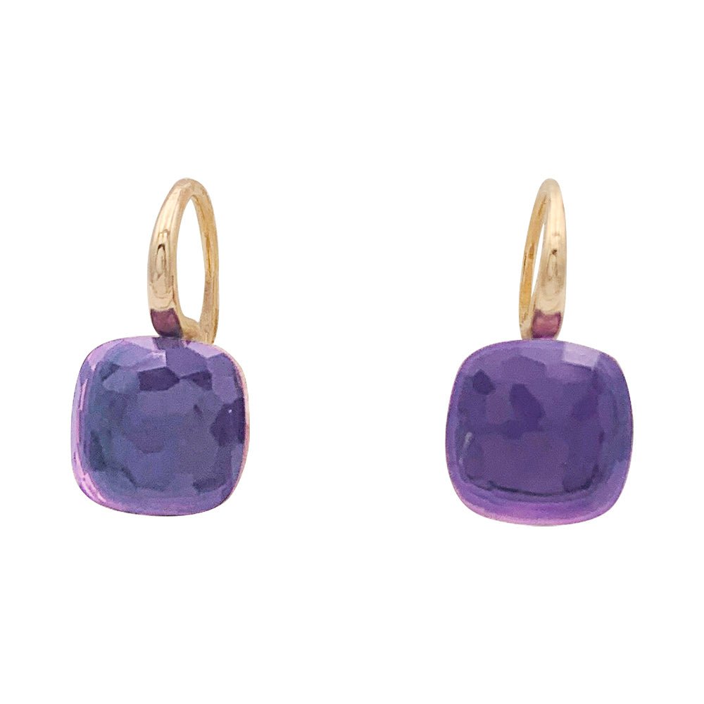 Boucles d'oreilles Pomellato, "Nudo Classic", deux ors et améthystes. - Castafiore
