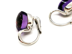 Boucles d'oreilles POMELLATO "Nudo Classic" en or blanc et améthyste - Castafiore