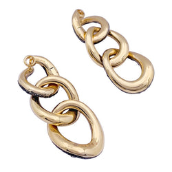 Boucles d'oreilles Pomellato, "Tango", en or rose, argent et diamants bruns. - Castafiore