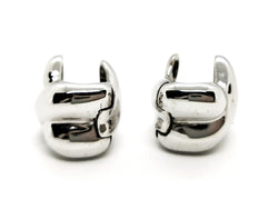 Boucles d'oreilles Puces croix en or blanc - Castafiore