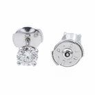 Boucles d'oreilles Puces en or blanc et diamant - Castafiore