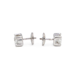 Boucles d'oreilles Puces en or blanc et diamants - Castafiore