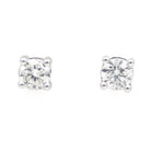 Boucles d'oreilles Puces en or blanc et diamants - Castafiore