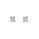 Boucles d'oreilles Puces en or blanc et diamants - Castafiore