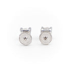 Boucles d'oreilles Puces en or blanc et diamants - Castafiore