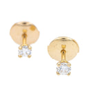 Boucles d'oreilles Puces en or jaune et diamant - Castafiore