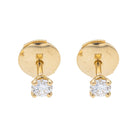 Boucles d'oreilles Puces en or jaune et diamant - Castafiore