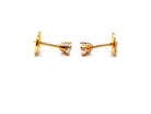 Boucles d'oreilles Puces en or jaune et diamants - Castafiore