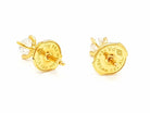 Boucles d'oreilles Puces en or jaune et diamants - Castafiore