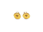 Boucles d'oreilles Puces en or jaune et diamants - Castafiore