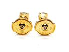 Boucles d'oreilles Puces en or jaune et diamants - Castafiore