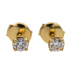 Boucles d'oreilles Puces en or jaune et diamants - Castafiore