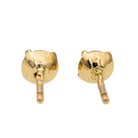 Boucles d'oreilles Puces en or jaune et diamants - Castafiore