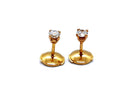 Boucles d'oreilles Puces en or jaune et diamants - Castafiore