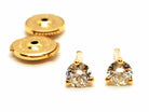 Boucles d'oreilles Puces en or jaune et diamants - Castafiore