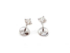 Boucles d'oreilles Puces Or blanc Diamant - Castafiore