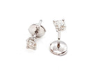 Boucles d'oreilles Puces Or blanc Diamant - Castafiore