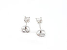 Boucles d'oreilles Puces Or blanc Diamant - Castafiore