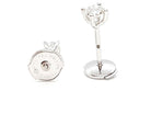 Boucles d'oreilles Puces Or blanc Diamant - Castafiore