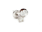 Boucles d'oreilles Puces Or blanc Diamant - Castafiore