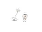 Boucles d'oreilles Puces Or blanc Diamant - Castafiore