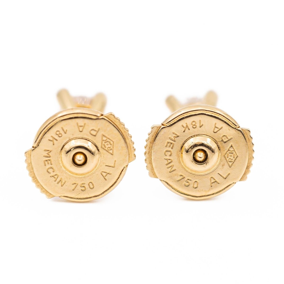 Boucles d'oreilles Puces or jaune diamant - Castafiore