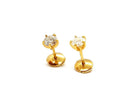 Boucles d'oreilles Puces Or jaune Diamant - Castafiore