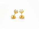 Boucles d'oreilles Puces Or jaune Diamant - Castafiore