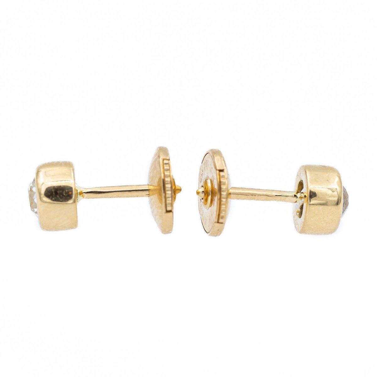 Boucles d'oreilles Puces Or jaune Diamant - Castafiore
