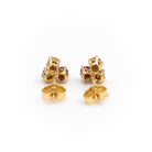 Boucles d'oreilles Puces Or jaune Diamant - Castafiore