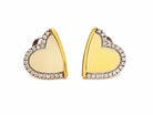 Boucles d'oreilles Puces ROBERTO COIN coeur, en 2 ors et diamant - Castafiore