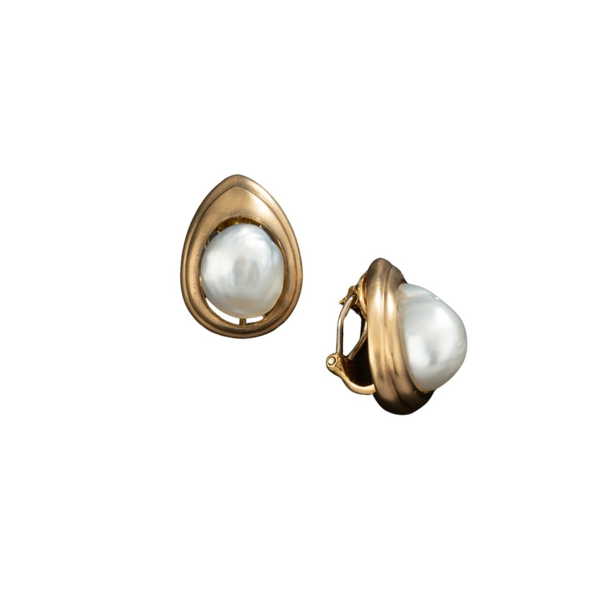 Boucles d'oreilles REPOSSI Gouttes en or jaune et perle - Castafiore