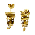 Boucles d'oreilles Stern "Filament" en or jaune et diamants - Castafiore