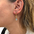 Boucles d'oreilles Stern, or jaune, aigues marines et diamants - Castafiore