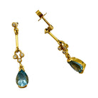 Boucles d'oreilles Stern, or jaune, aigues marines et diamants - Castafiore